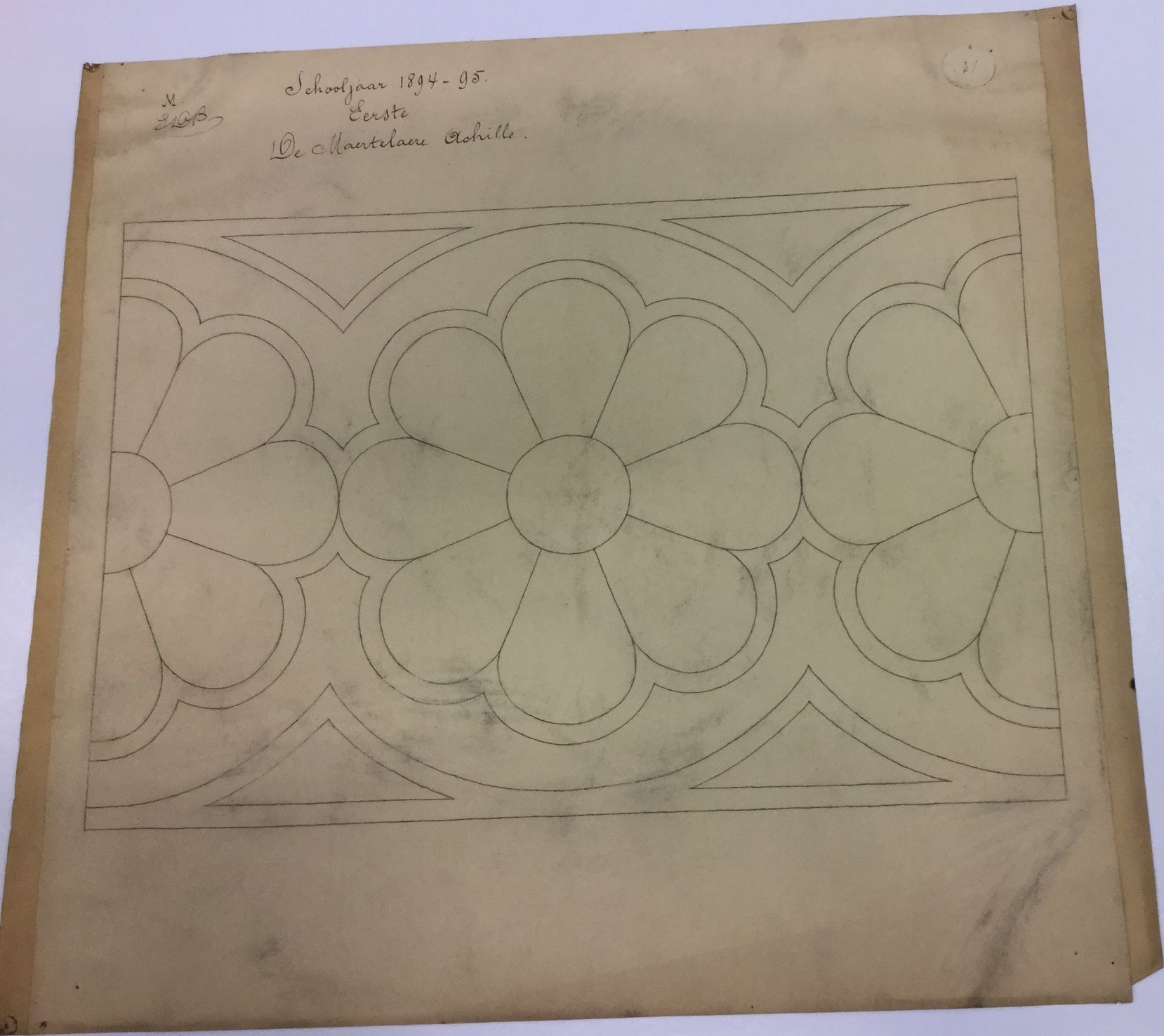 Geometric figures in a rectangle - 1894